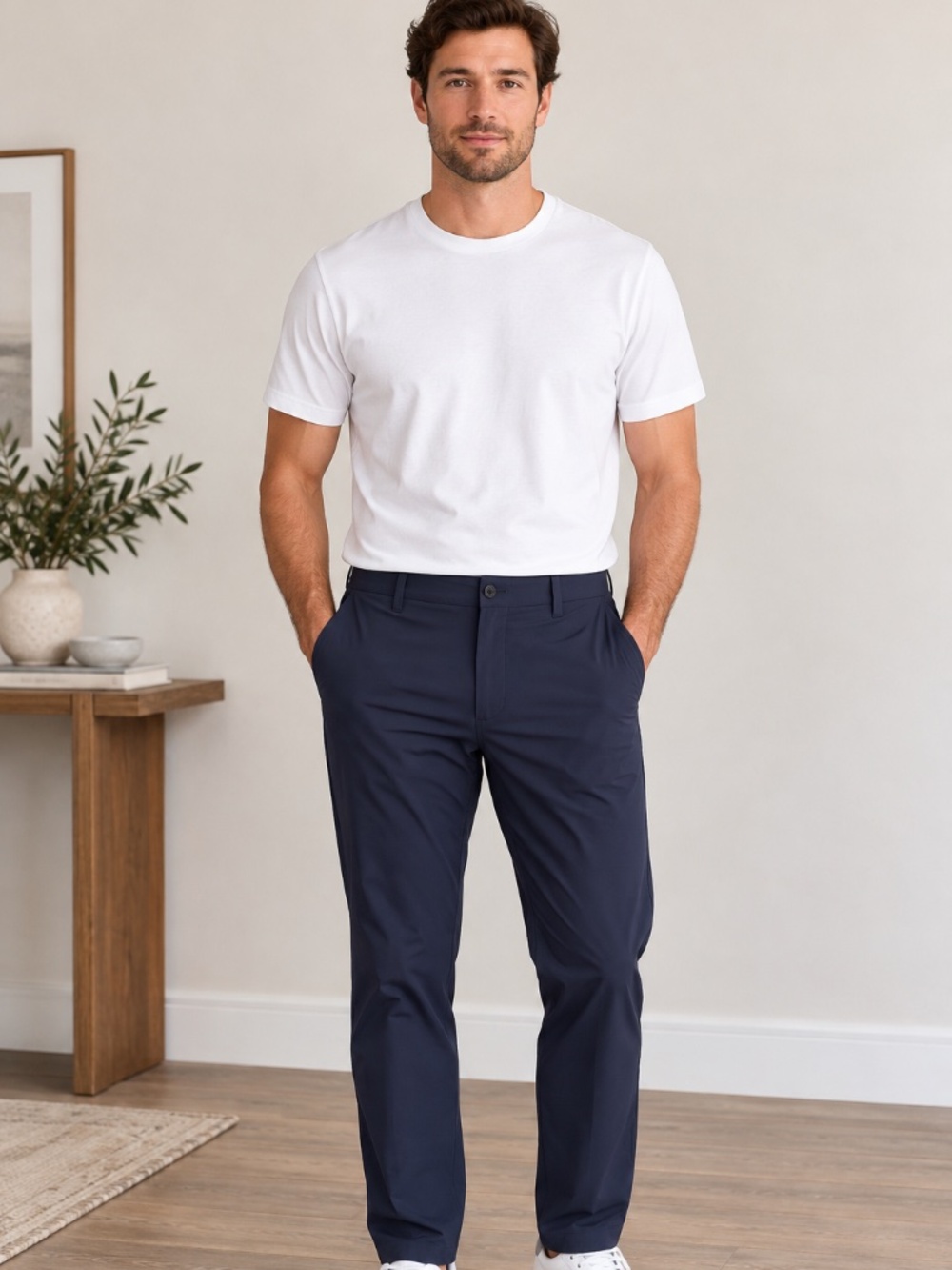 Public Rec Pants Mens 40x30 Navy Blue Stretch Performance Nylon Spandex Travel